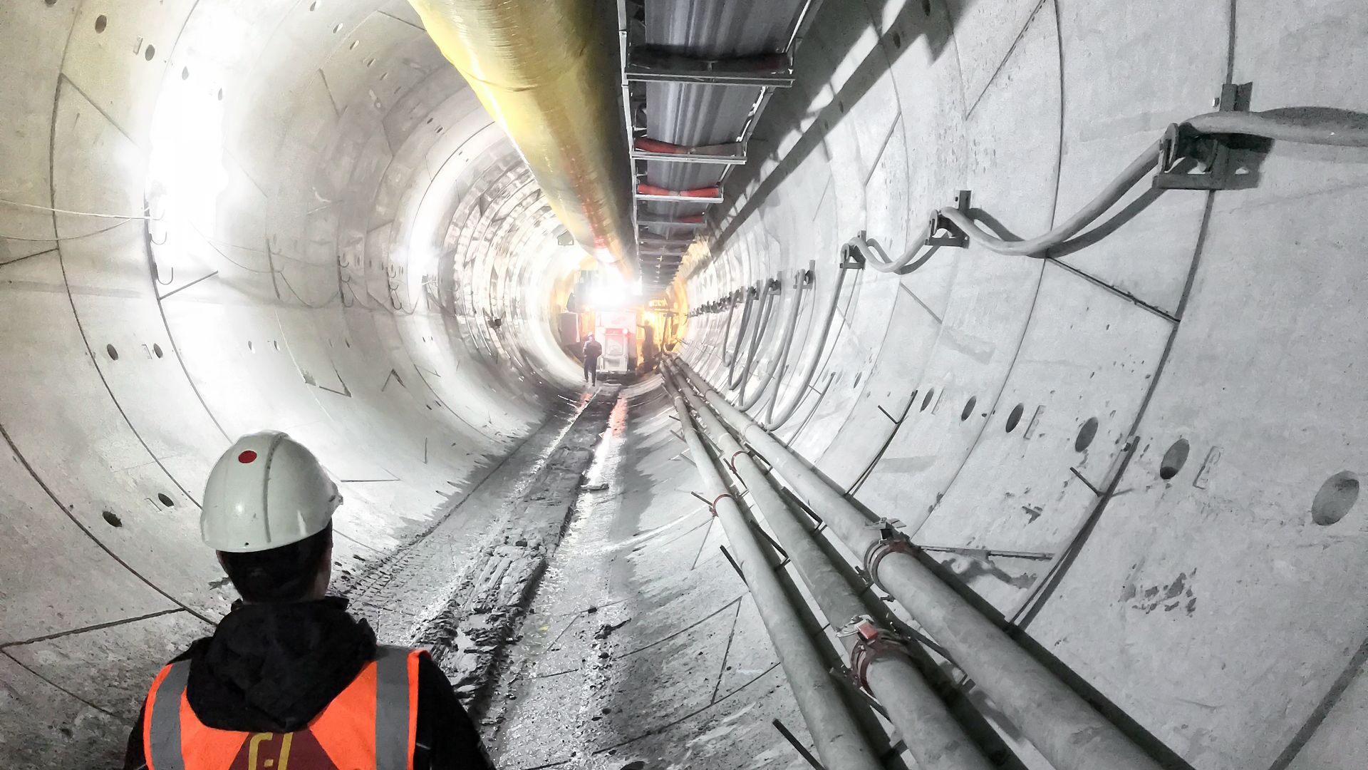 Construction of Metro Dudullu in Istanbul, Turkey